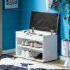 SoBuy FSR25-HG Banco Zapatero con 2 niveles blanco
