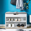 SoBuy FSR25-HG Banco Zapatero con 2 niveles blanco