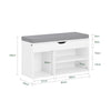 SoBuy FSR45-HG+FRG282-W Mueble recibidor Zapatero con Perchero