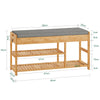 Conjunto de sapateira e bengaleiro de parede SoBuy FSR47-N+FHK06-N