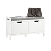 Banco de sapateira SoBuy FSR63-II-W com 2 portas, branco