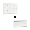 Sapateira estreita SoBuy FSR79-W com 4 portas, armário para calçado branco