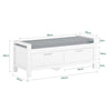 SoBuy FSR74-W+FRG282-W Sapateira de corredor com bengaleiro