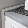Banco para sapateira SoBuy FSR74-W com suporte e 2 gavetas, branco