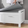 Banco para sapateira SoBuy FSR74-W com suporte e 2 gavetas, branco