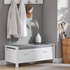 SoBuy FSR74-W+FRG282-W Sapateira de corredor com bengaleiro