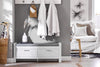Banco para sapateira SoBuy FSR74-W com suporte e 2 gavetas, branco