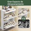 SoBuy FSR78-LW Sapateira estreita com 2 abas e 1 gaveta para entrada e corredor 75x96x24 cm