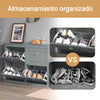 SoBuy FSR79-HG Zapatero estrecho con 4 solapas Gris