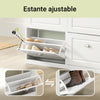SoBuy FSR79-W Zapatero Estrecho con 4 Puertas Mueble Zapatero Blanco
