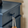 SoBuy FSR82-KB Banco para sapatos pequeno com 1 aba e 1 gaveta azul 60 x 24 x 52 cm