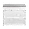 Banco para calçado SoBuy FSR82-K-WG com 1 gaveta e 1 aba | Madeira branca envelhecida