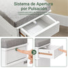 Banco para calçado SoBuy FSR82-K-WG com 1 gaveta e 1 aba | Madeira branca envelhecida