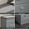 SoBuy FSR82-K-HG Banco Zapatero con 1 cajón Ancho 60cm Gris