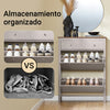 SoBuy FSR89-KA Sapateira de entrada para corredor com gaveta e 2 abas para 12 pares castanho claro