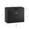 SoBuy FSR95-SCH Banco Zapatero con 1 Solapa Negro