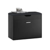 SoBuy FSR95-SCH Banco Zapatero con 1 Solapa Negro