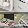SoBuy FSR95-W Banco Zapatero con Asiento 60cm Blanco Solapa Abatible