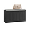 Banco de sapatos SoBuy FSR98-L-SCH com 1 aba preta 80 x 26 x 45 cm