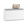 SoBuy FSR98-L-W Banco Zapatero con 1 Solapa Blanco 80 x 26 x 45 cm