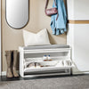SoBuy FSR98-L-W Banco Zapatero con 1 Solapa Blanco 80 x 26 x 45 cm