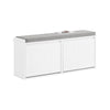 Banco para sapatos com 2 abas FSR98-XL-W pré-venda-SoBuy branco 100 x 26 x 46 cm