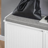 Banco para sapatos com 2 abas FSR98-XL-W pré-venda-SoBuy branco 100 x 26 x 46 cm