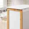 Armário de casa de banho SoBuy FSS66-WN com cesto para roupa suja, branco