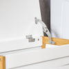 Armário de casa de banho SoBuy FSS66-WN com cesto para roupa suja, branco