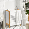 Armário de casa de banho SoBuy FSS66-WN com cesto para roupa suja, branco