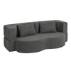 SoBuy FST101-DG Sofá cama 2 plazas convertible en gris oscuro Multifuncional para espacios pequeños
