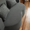 SoBuy FST101-DG Sofá cama 2 plazas convertible en gris oscuro Multifuncional para espacios pequeños