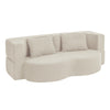 SoBuy FST101-MI Sofá cama 2 plazas convertible de pana beige Multifuncional para espacios pequeños