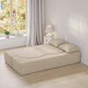 SoBuy FST101-MI Sofá cama 2 plazas convertible de pana beige Multifuncional para espacios pequeños