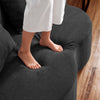 SoBuy FST101-SCH Sofá cama 2 plazas convertible de pana negra 177x107x32 cm