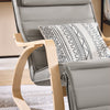 Preventa-SoBuy FST16-DG Sillón Mecedora Tumbona con Reposapios Ajustable Gris