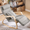 Preventa-SoBuy FST16-DG Sillón Mecedora Tumbona con Reposapios Ajustable Gris