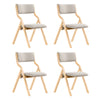 SoBuy FST40-HGx4 Conjunto de 4 cadeiras de madeira cinza cadeira dobrável