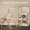 SoBuy FST40-HG Silla Plegable de Madera para Comedor Oficina Gris 40x45 cm