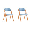 SoBuy FST92-BLx2 Pack de 2 cadeiras dobráveis de madeira com assento e encosto