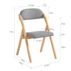 SoBuy FST92-Nx4 Pack de 4 cadeiras dobráveis de madeira com assento e encosto