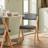 SoBuy FST92-SGx4 Lote de 4 Sillas Plegables de Madera con Asiento y Respaldo Gris