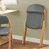 SoBuy FST92-SGx4 Lote de 4 Sillas Plegables de Madera con Asiento y Respaldo Gris