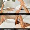 SoBuy FST92-Wx2 Pack de 2 cadeiras dobráveis 47 x 60 x 77 cm