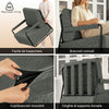 SoBuy FST99-DG Sillón Relax con reposapiés, Espuma 30D y Confort Gris Oscuro