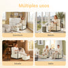 SoBuy FST99-MI Sillón Relax con reposapiés, Espuma 30D y Confort ergonómico Beige 67x74x78