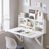 Mesa de parede SoBuy FWT07-II-W com prateleira integrada 90 x 60 x 78 cm