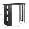 Mesa alta de bar SoBuy FWT100-SCH com 3 prateleiras