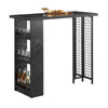 Mesa alta de bar SoBuy FWT100-SCH com 3 prateleiras