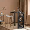 Mesa alta de bar SoBuy FWT100-SCH com 3 prateleiras